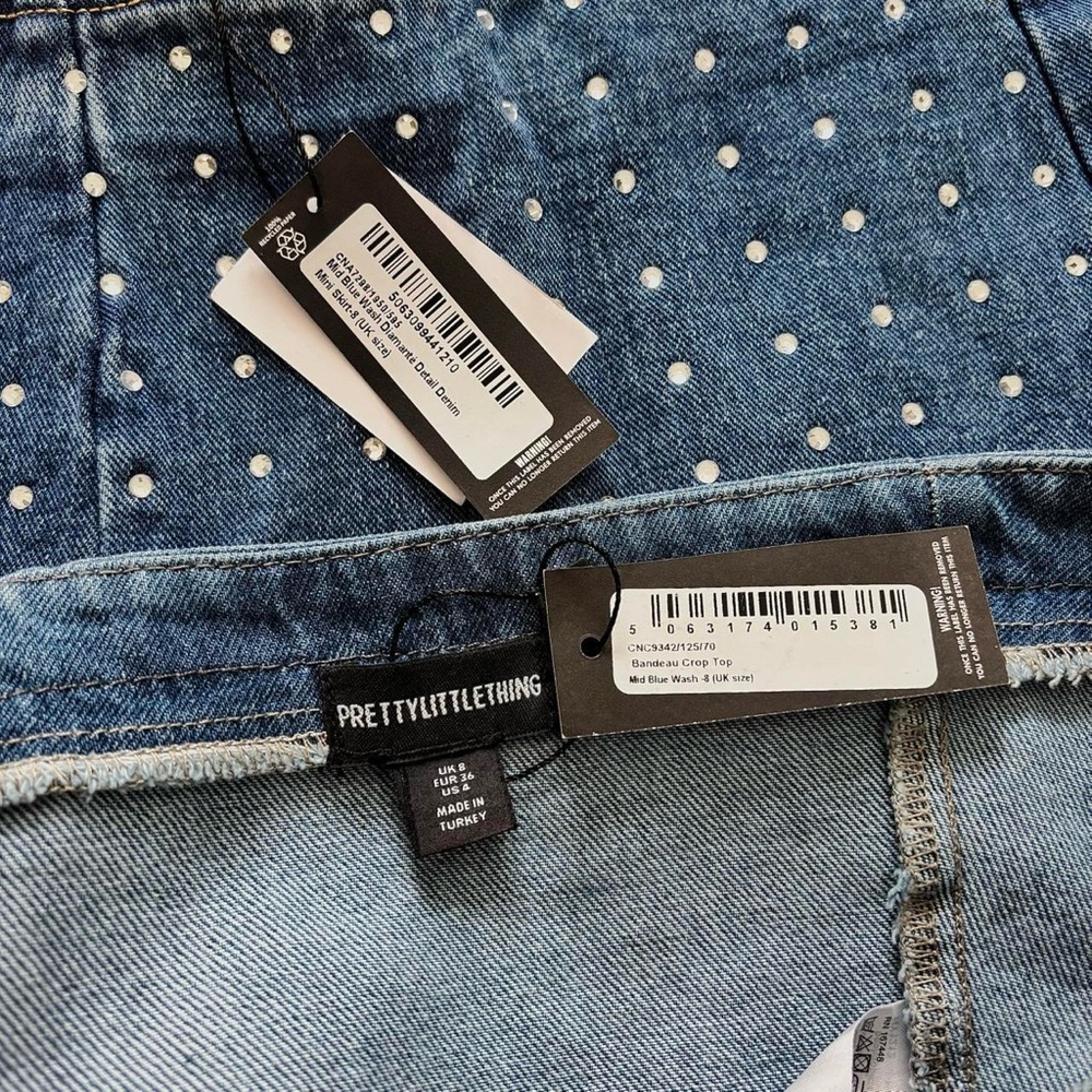 pretty little thing two piece denim set - Picture 5 of 6